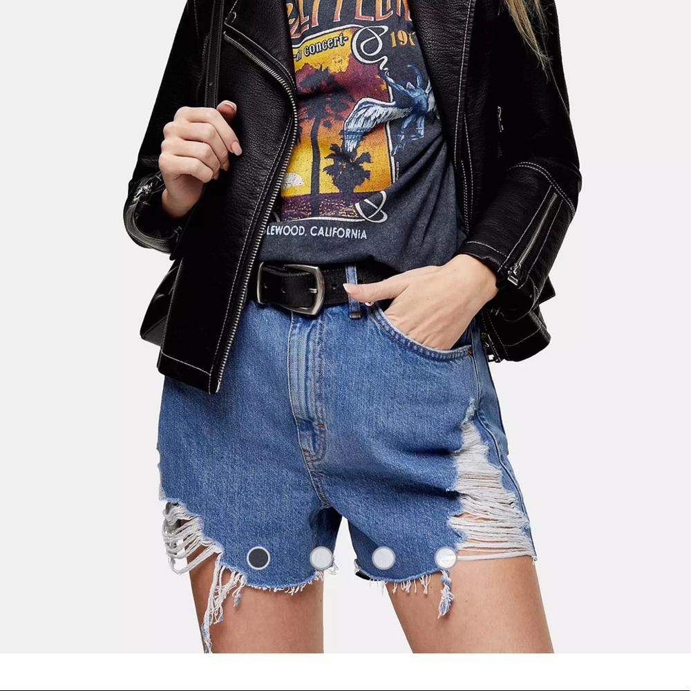 Topshop Super Ripped Mom Jean Shorts NEW Size 8